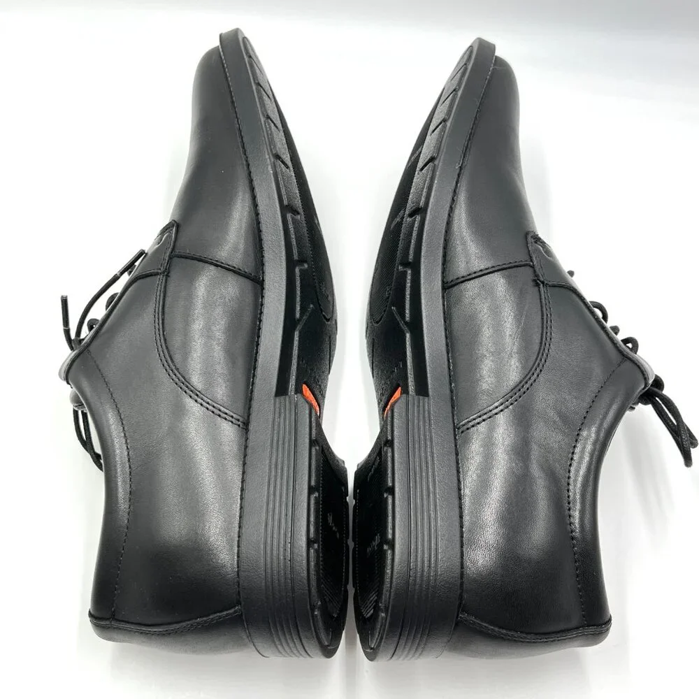 Rockport Mens Size 8‎ Dressports Plain Toe Black Leather Oxfords Shoes